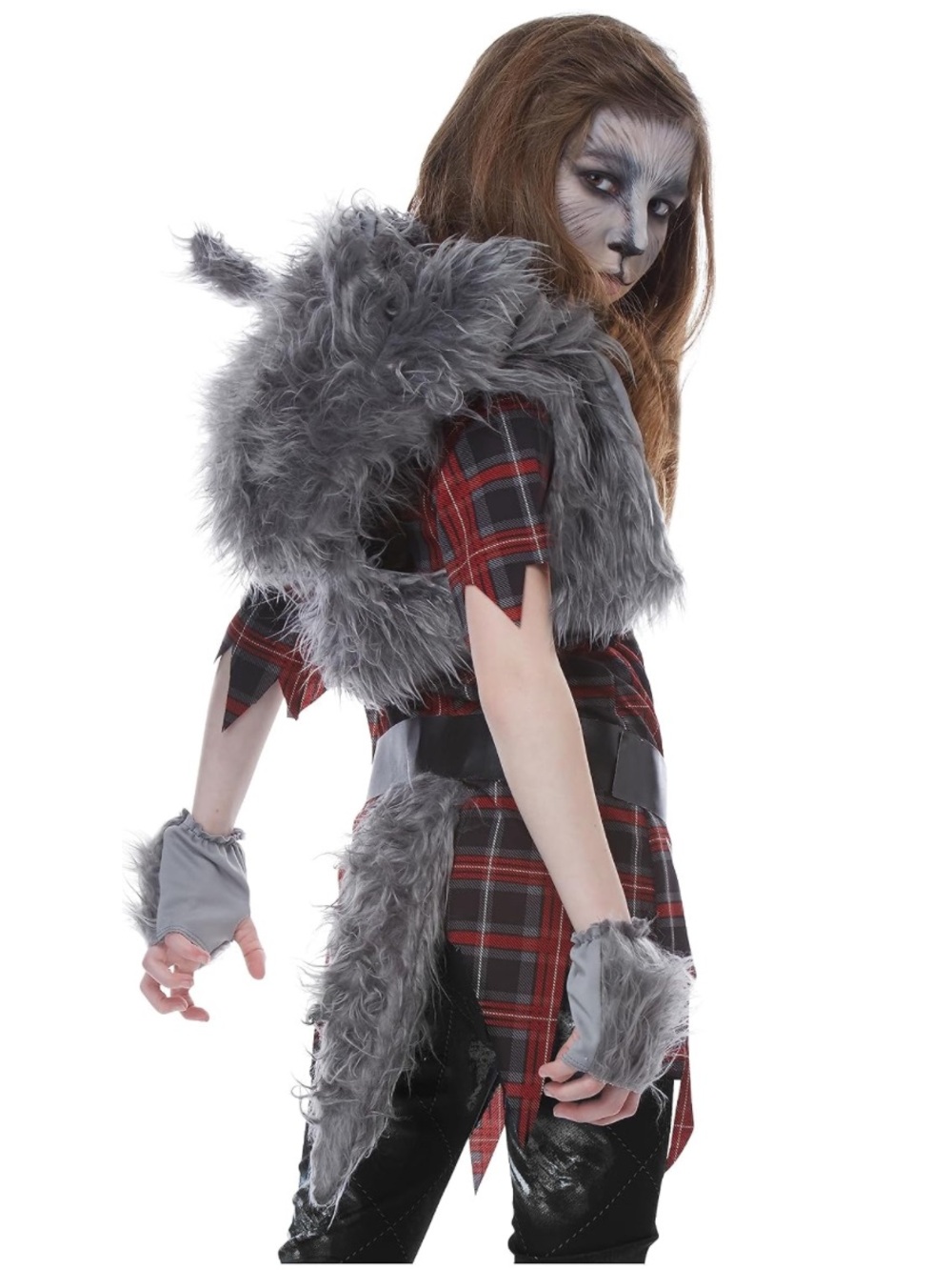 California Costumes Girls’ Werewolf Costume/Face Paint Halloween Bundle—Small - Picture 9 of 12